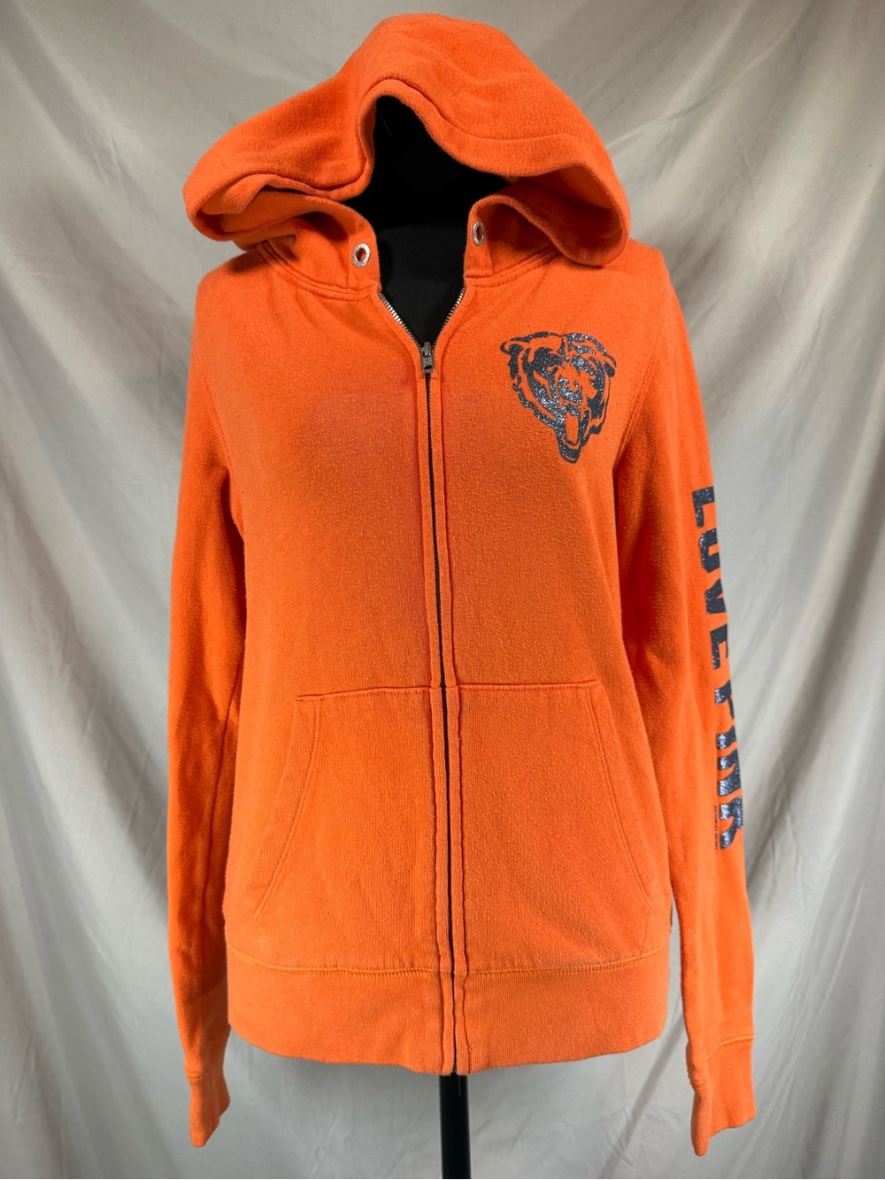 Victoria’s Secret PINK x NFL Chicago Bears Bling Hoodie - Orange - Size Small
